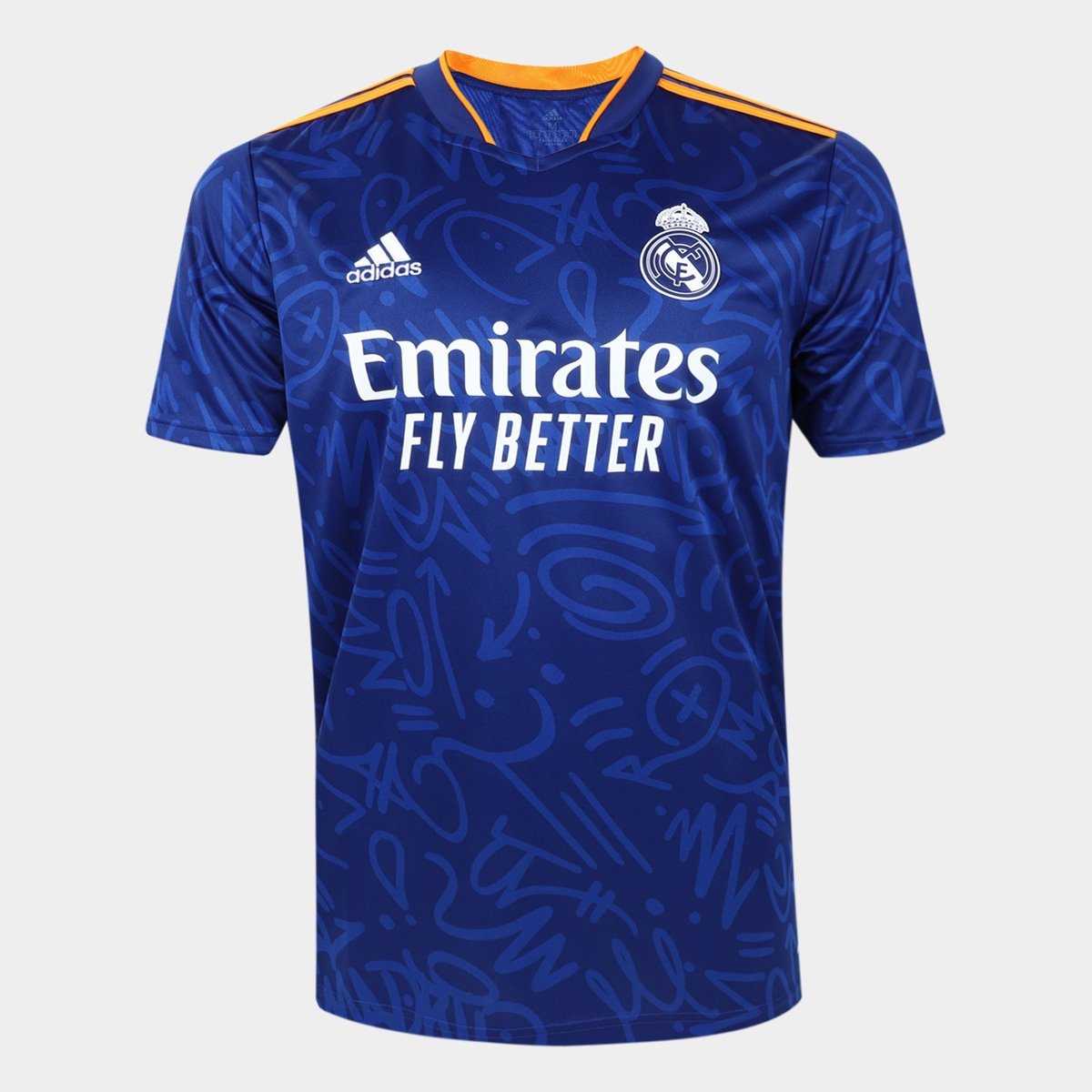 3ZP-0857-392_zoom1 Camisa Real Madrid Away 21/22 - Azu Laranja Masculina
