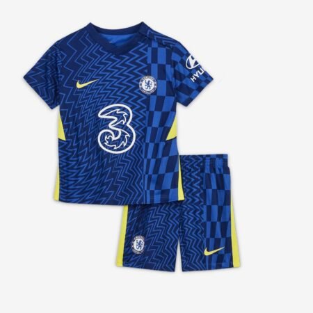 kit infantil Chelsea home 21/22 unissex - Azul