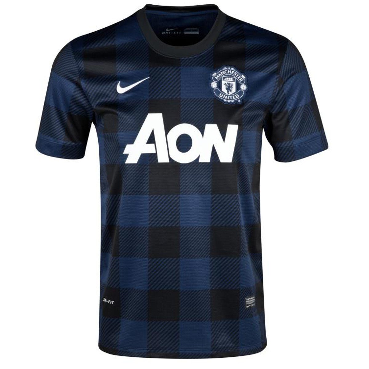 144236927_4352775858085583_4155301494377857132_n Camisa Manchester United Retrô I 2013-2014 - Azul masculina
