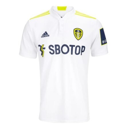 Camisa Leeds Home 21/22  Masculina - Branca e Azul