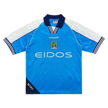 Camisa Retrô Manchester City Azul 1999/01 Home Masculina