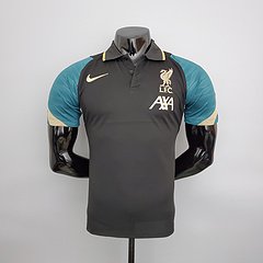 CAMISA GOLA POLO LIVERPOOL-MASCULINO PRETO