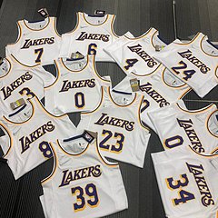Camisas NBA Lakers Branca - Todos os Jogadores