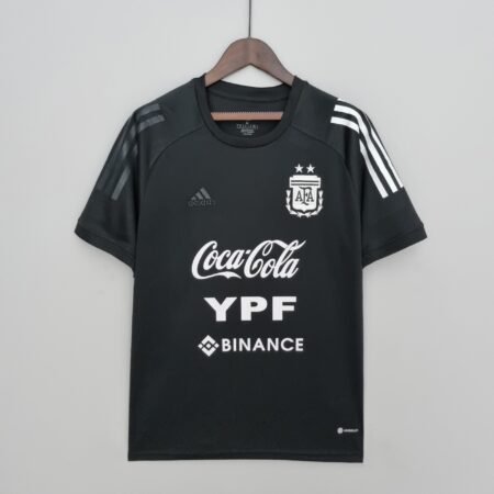 camisa argentina preta treino