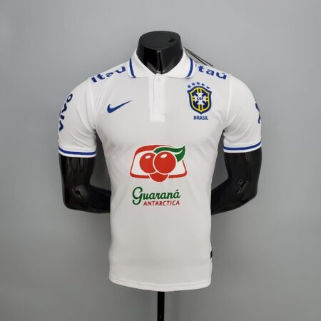 Camisa do Brasil Polo pré-jogo branca