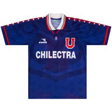 Camisa Retrô Universidad do Chile 1996 Azul Masculina