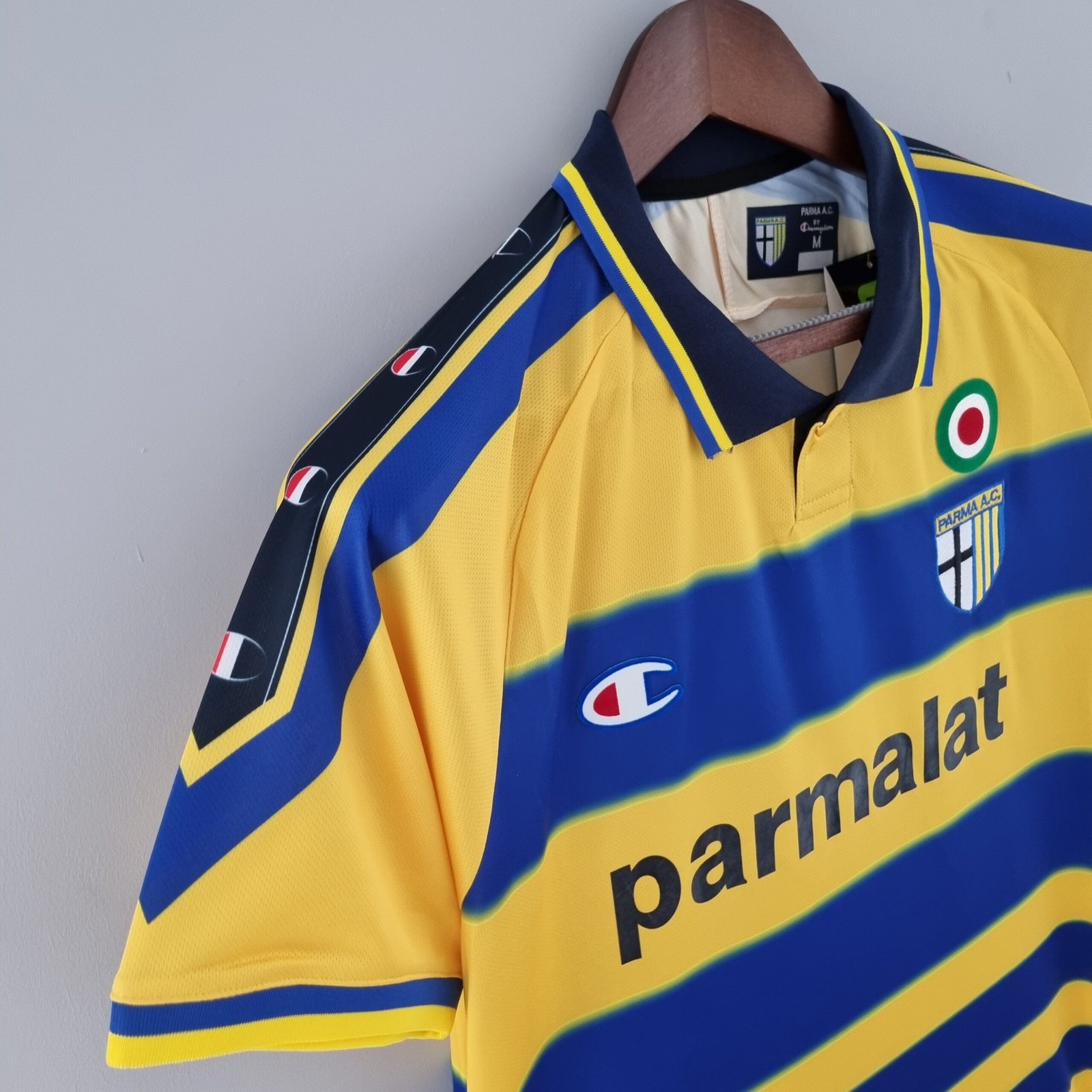 camisa-do-parma-retro-1999-00-home-amarela