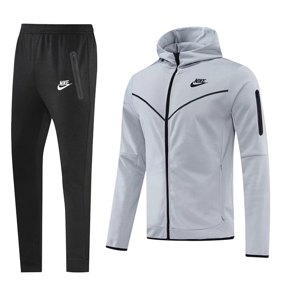 pnhpsg(7)(8) CONJUNTO BLUSÃO E CALÇA MOLETOM NIKE BRANCO MASC