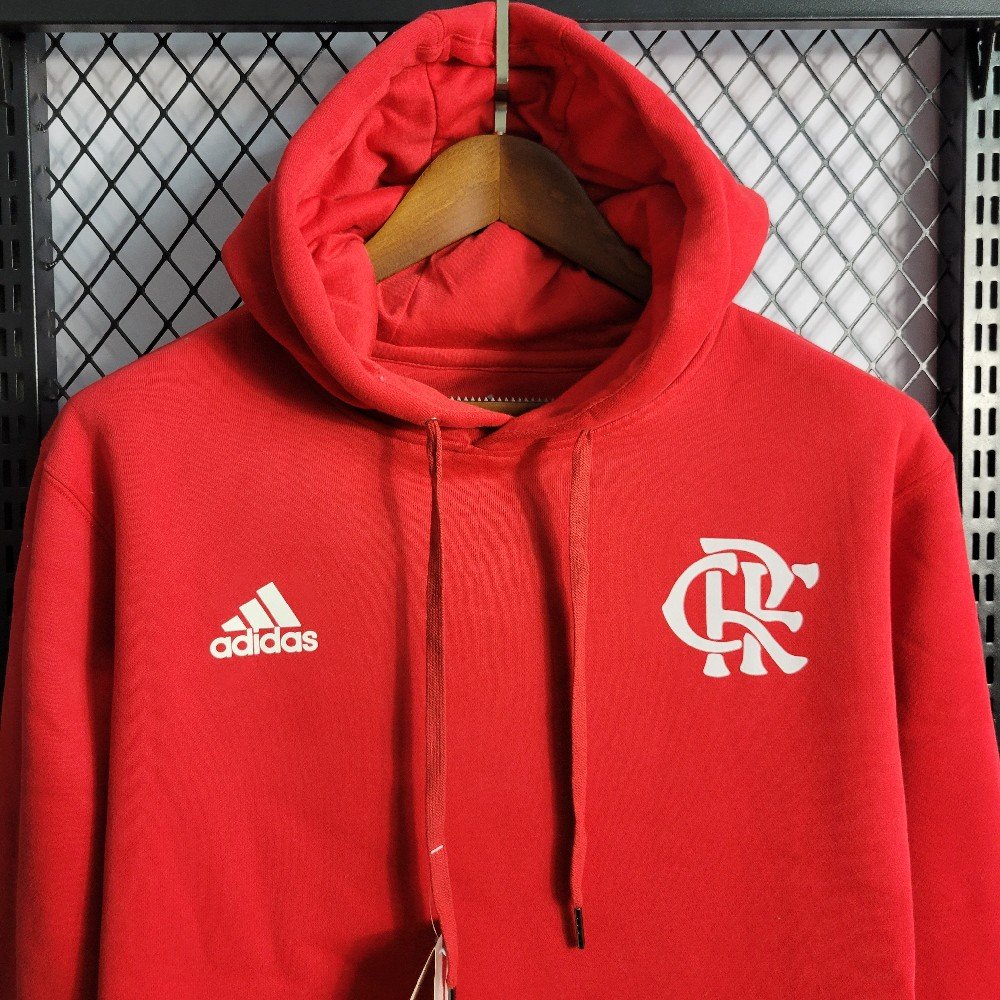 c7738334-7c51-4be2-a91a-4dd6d84862d0 Jaqueta Moletom Adidas Flamengo 22/23 Vermelha