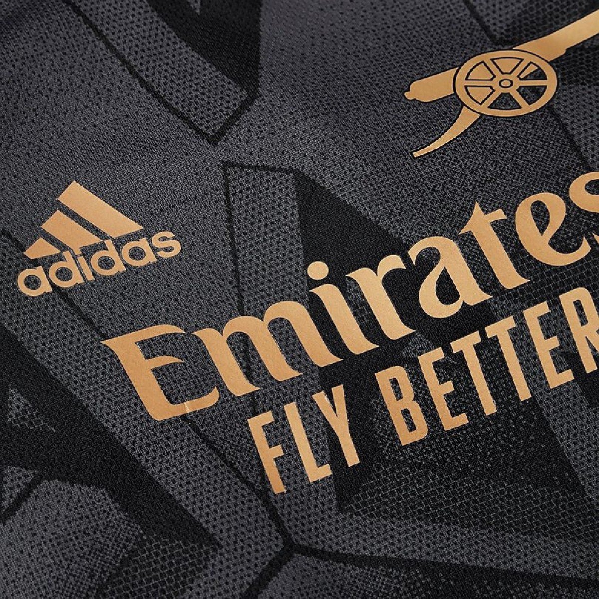 fwef Kit Infantil Arsenal Arsenal Preta com Dourado 2022