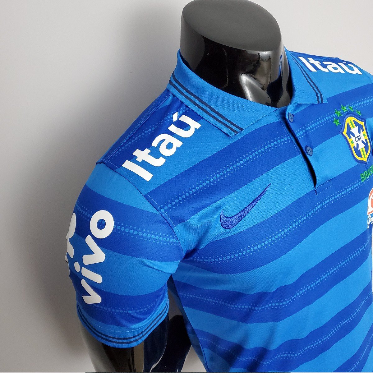 Sem título(11) Camisa do Brasil Polo Azul masculina