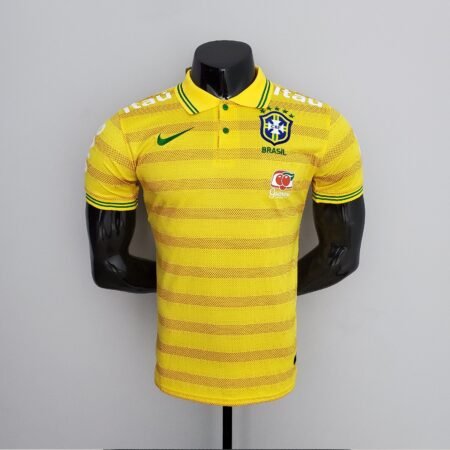 Camisa do Brasil Polo Amarela Masculina