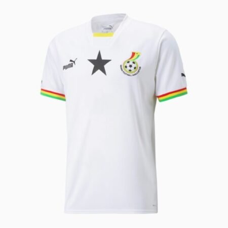 Camisa da Gana Branca Copa do Mundo 2022 Masculina