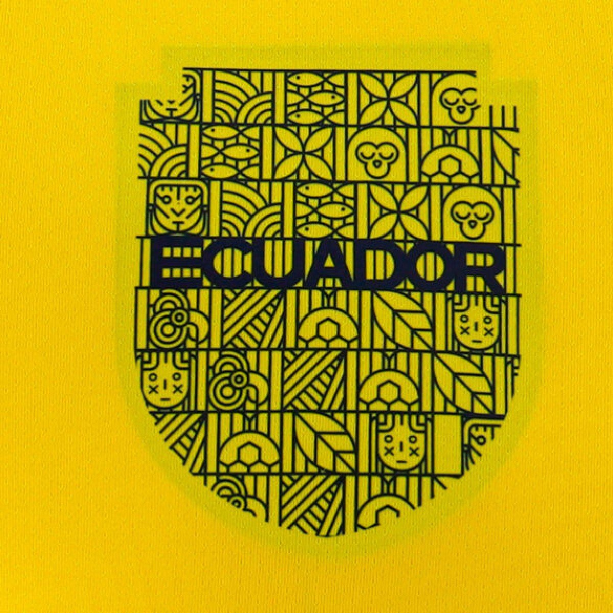 Sem título(3) Camisa do Equador Amarela Copa do Mundo 2022 Masculina