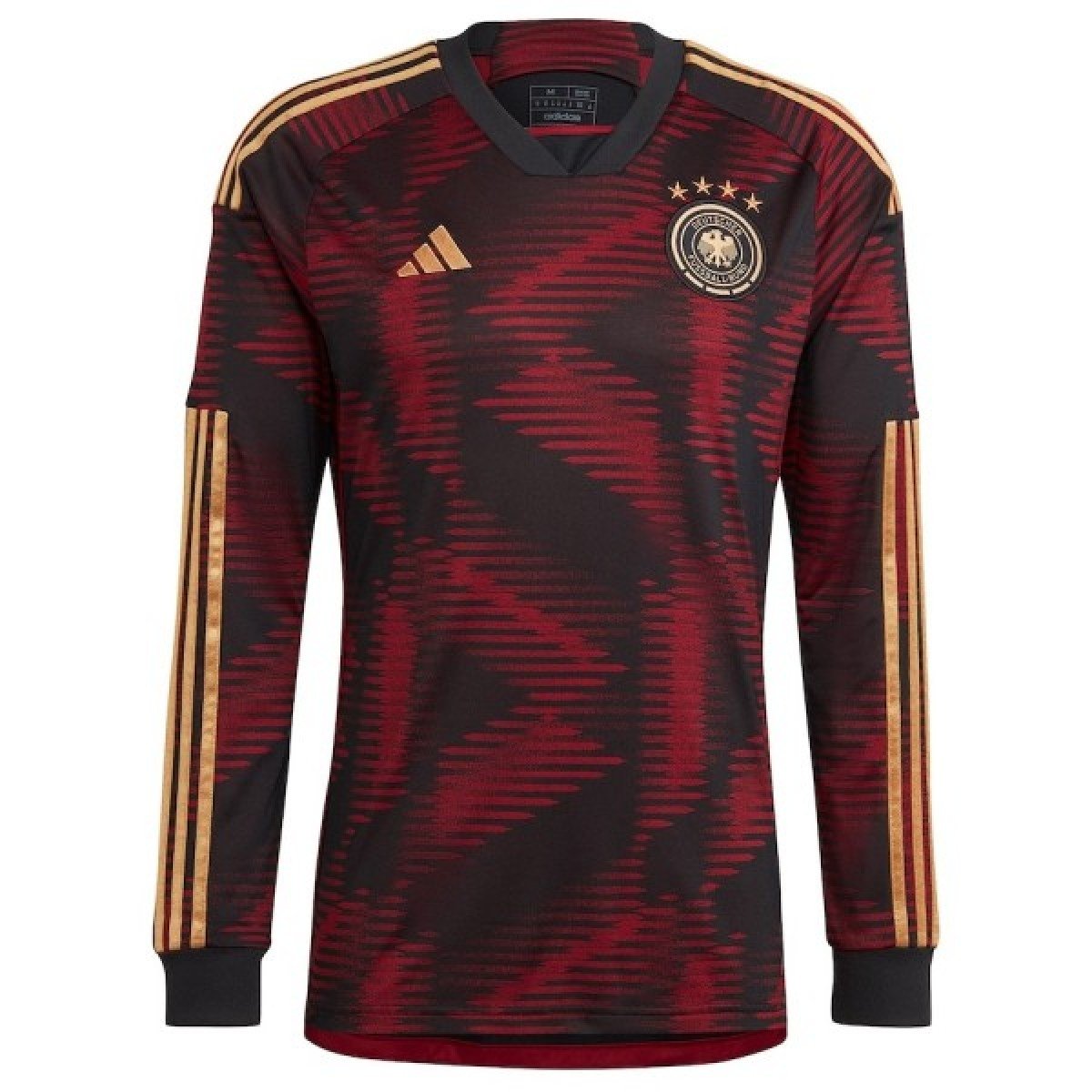 Sem título(4) Camisa Alemanha Manga Longa Vermelha Copa do Mundo 2022
