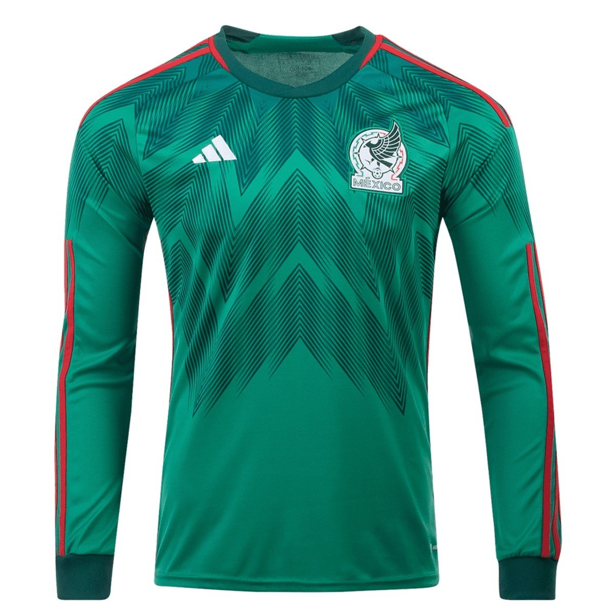 Sem título(6) Camisa México Manga Longa Verde Copa do Mundo 2022