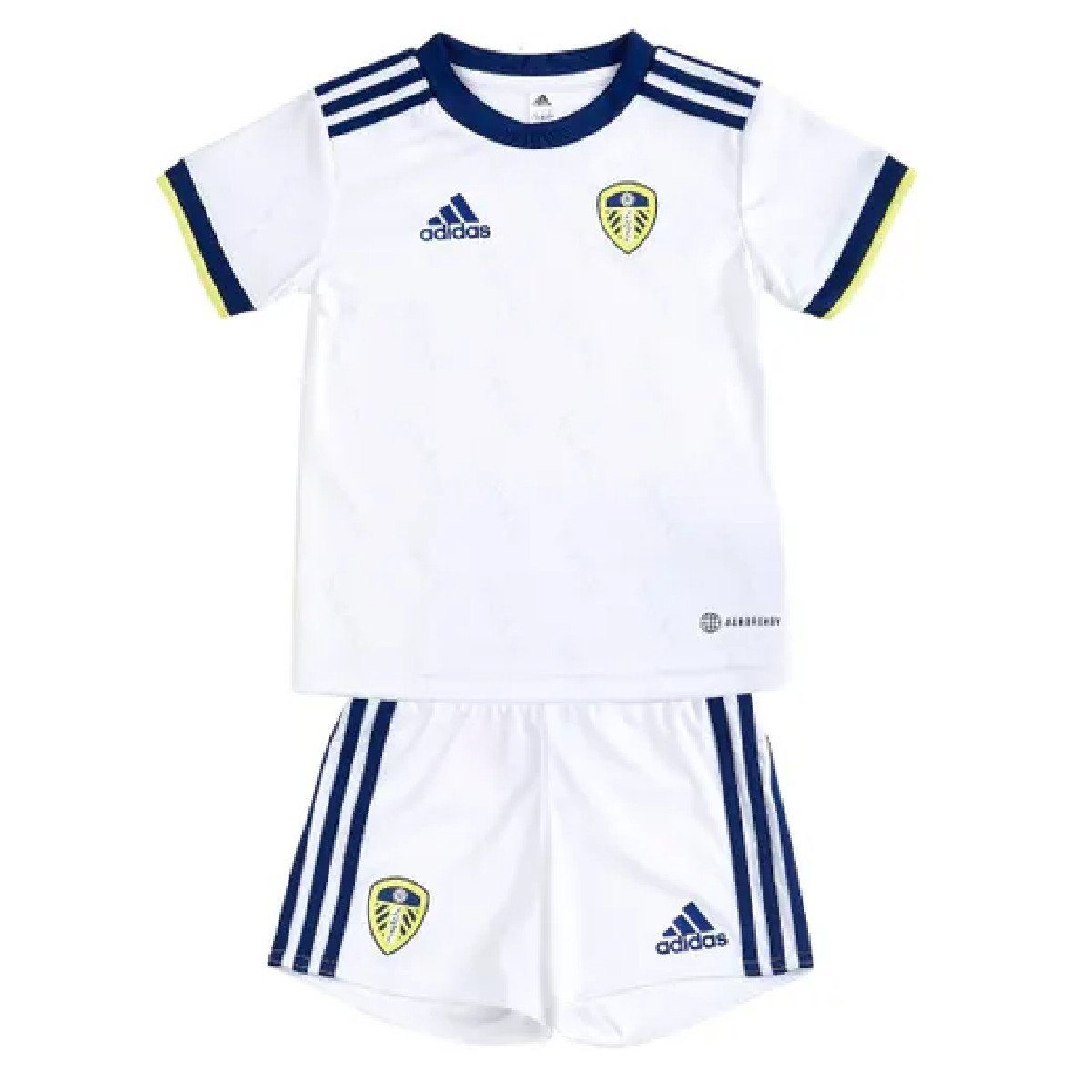 Sem título(7) Conjunto Infantil Leeds United Branca 2023/24