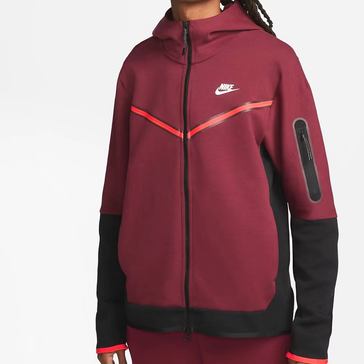 Design sem nome (19) Conjunto Blusão + Calça Nike Vermelho