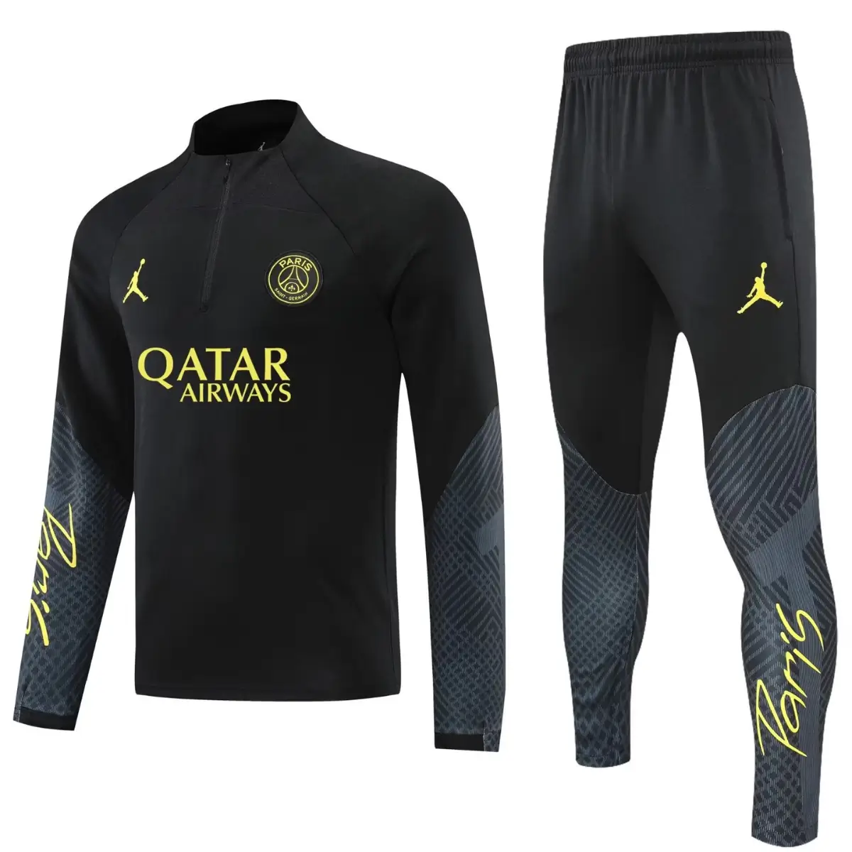 Design-sem-nome-4-7 Conjunto Treino PSG Preto c/Amarelo 2023/24