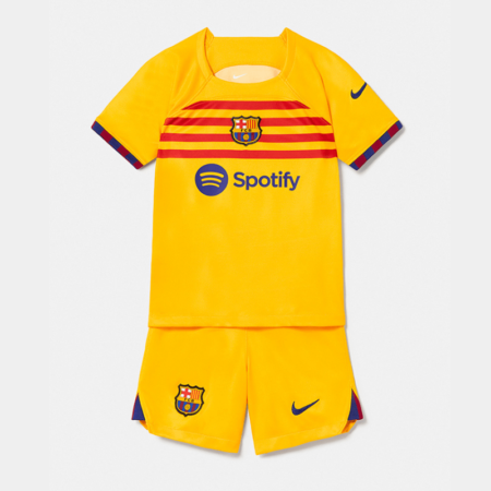 Conjunto Infantil Barcelona Amarelo 2023/24