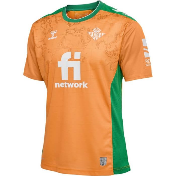 216503-5097 Nova Camisa Real Bétis Laranja 2023 Masculina