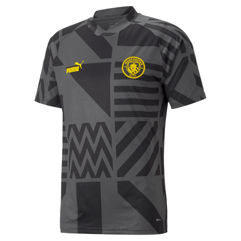 Design sem nome (14) Camisa Manchester City Pré-jogo Preta 2023/24