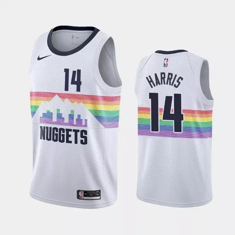 Denver-Nuggets-City-Edition-2018-19-Swingman-Nike2 Regata NBA Denver Nuggets Harris 14 Branca