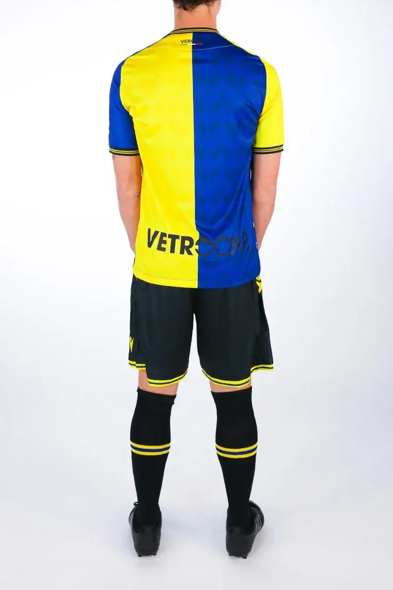 Kit_HV120_3 Camisa Hellas Verona Amarela/Azul 2023/24