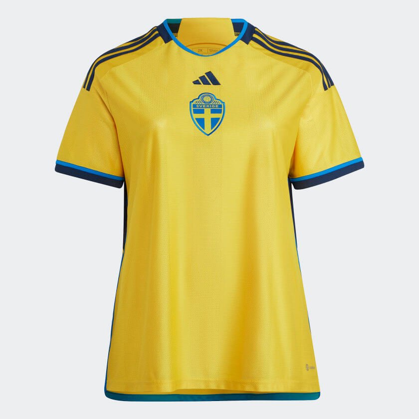 Sweden_22_Home_Jersey_Plus_Size_Yellow_HT4202_01_laydown Camisa Suécia Amarela Copa Feminina 2023/24