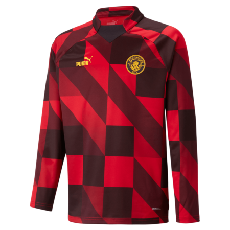 Camisa Manchester City Manga Longa Vermelha 2023