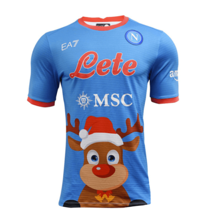 Camisa Napoli Azul Natal Merry 2022/23 Masculina