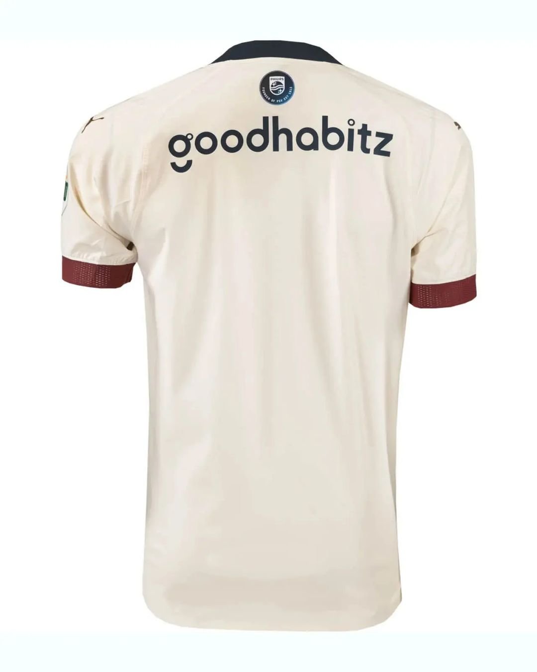 Snapinsta.app_346265036_2279942482206868_1601477854757251166_n_1024 Camisa Psv 110 Anos Gola V Bege Masculina