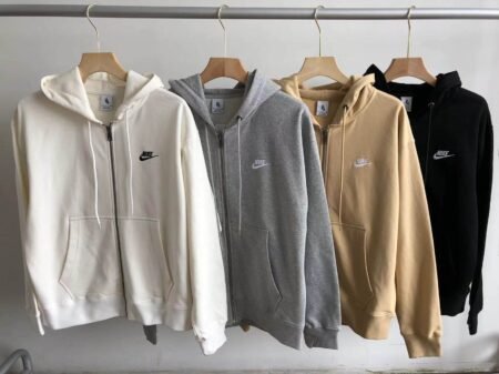 Blusão Moletom Nike Preto/Cinza/Branco