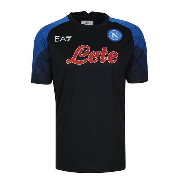 ssc-napoli-euro-training-shirt-20222023 Camisa Napoli Preta Treino 2022/23 Masculina