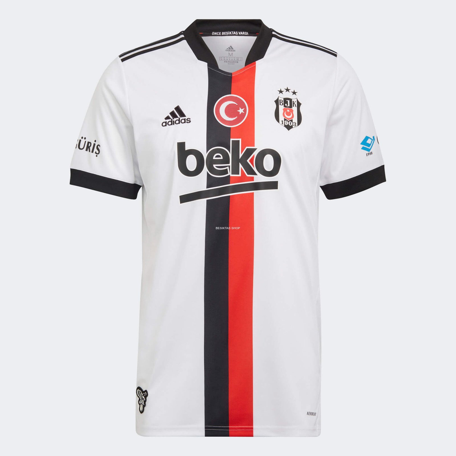 Besiktas_JK_21-22_Home_Jersey_White_GT9593 Camisa Besiktas Branca 2021/22 Masculina