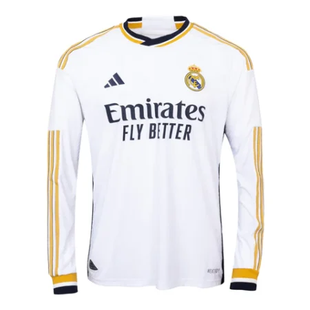 Camisa Real Madrid Manga Lonfa Jogador Branca 2023/24