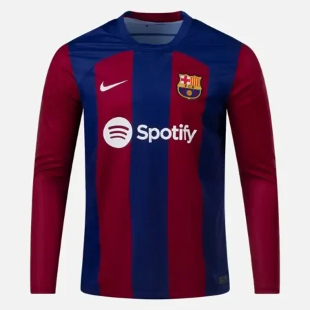 Camisa Barcelona Home Manga Longa 2023/24 Masculina
