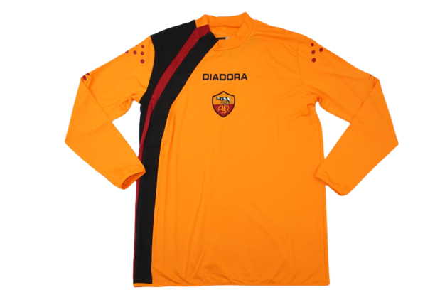 0d4fce09-removebg-preview Camisa Roma Laranja Retrô Away 2005/06 Manga Longa