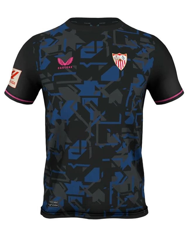 357860729_286493520417250_5769944685235517397_n Nova Camisa Sevilla Preta 3 2023/24 Masculina