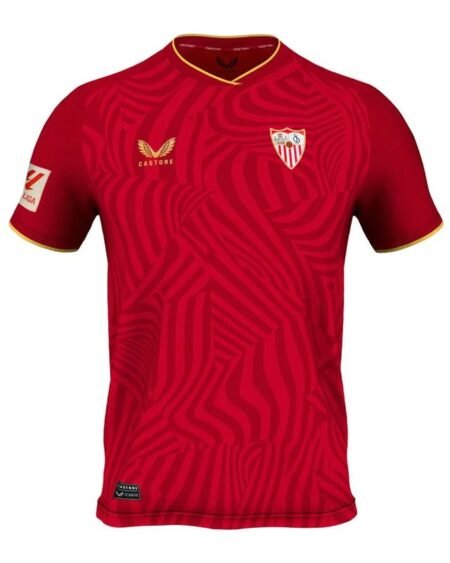 Nova Camisa Sevilla Vermelha Away 2 2023/24 Masculina