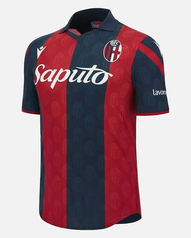 361121480_659142686094713_8414319372594358922_n Nova Camisa Bologna FC Azul/Vermelha Home 2023/24 Masculina