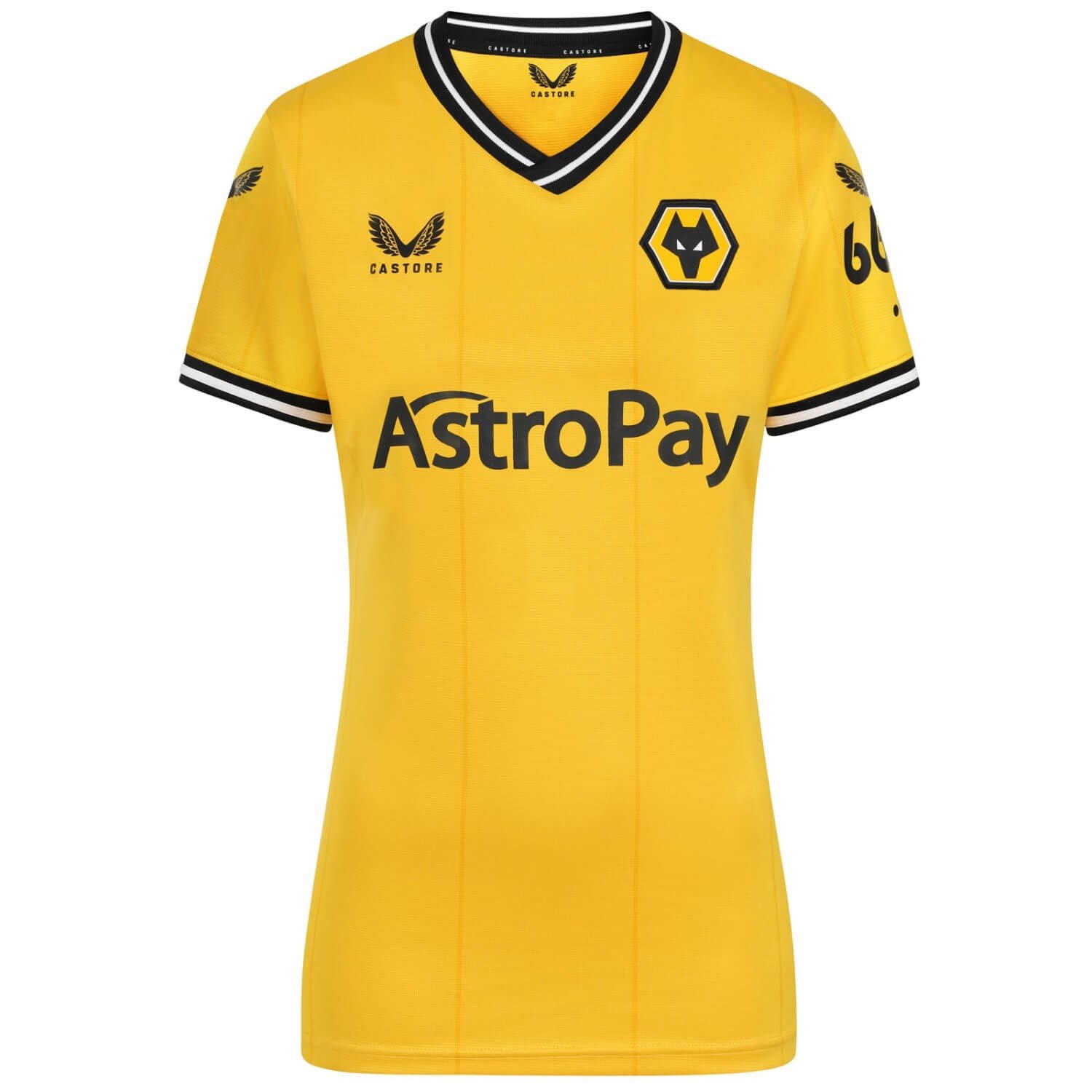 4124-603 Nova Camisa Wolverhampton Amarela Home 2023/24 Feminina