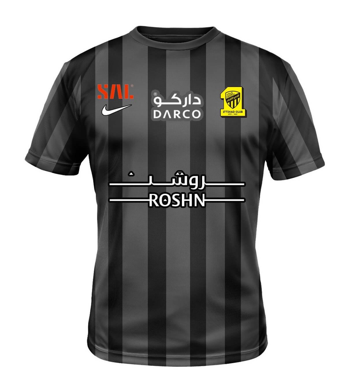 WXJKyer1MoCecMb Camisa AL-ittihad Preta 2022/23 Masculina