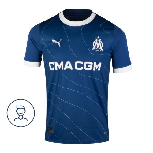 exterieur_replica_face_homme Nova Camisa Olympique de Marseille Azul 2023/24 Masculina