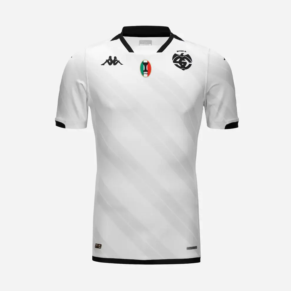 maglia-home-front-2023-34 Nova Camisa Spezia Calcio Branca 2023/24 Masculina