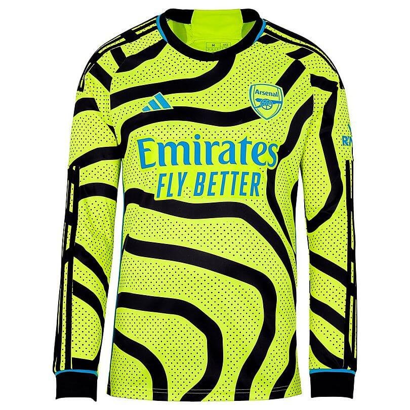 mhz2113_f Nova Camisa Arsenal Verde 3 2023/24 Manga Longa