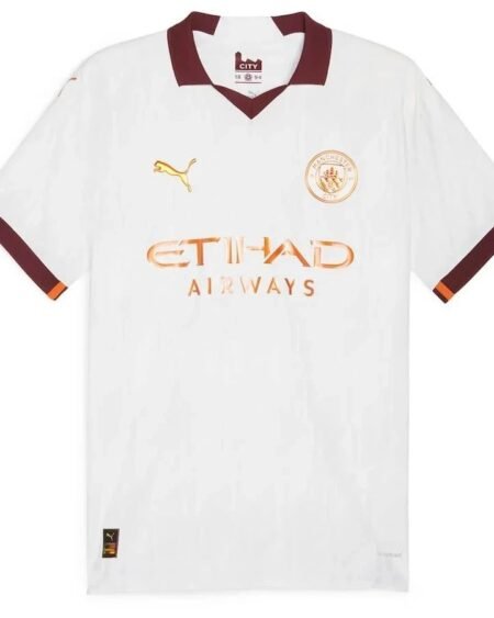 Nova Camisa Manchester City 2 Branca 2023/24 Jogador
