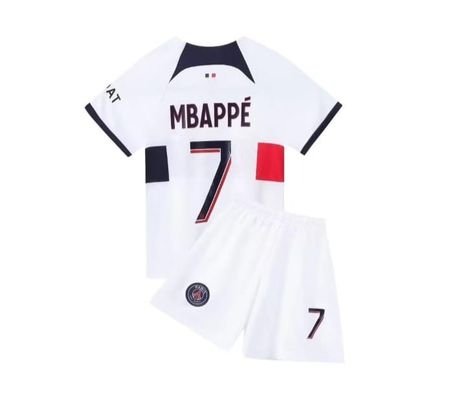 371161637_554901763397527_366983725747264523_n Kit Infantil do MBAPPÉ PSG Branca 2023/24