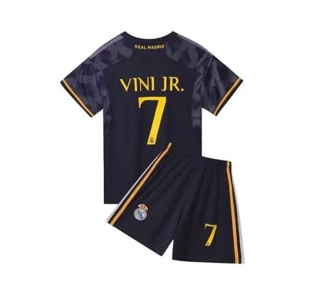 371175715_267394036156209_1911873754685281675_n Kit Infantil do Vini Jr. Real Madrid Preta 2023/24