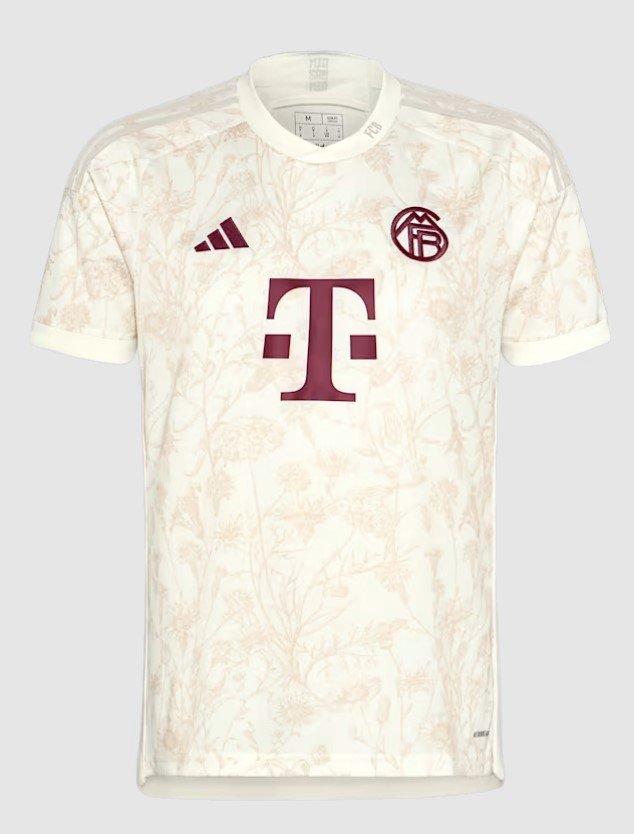 Captura de tela 2023-08-17 104123 Nova Camisa Bayern de Munique 3 Bege 2023/24 Masculina